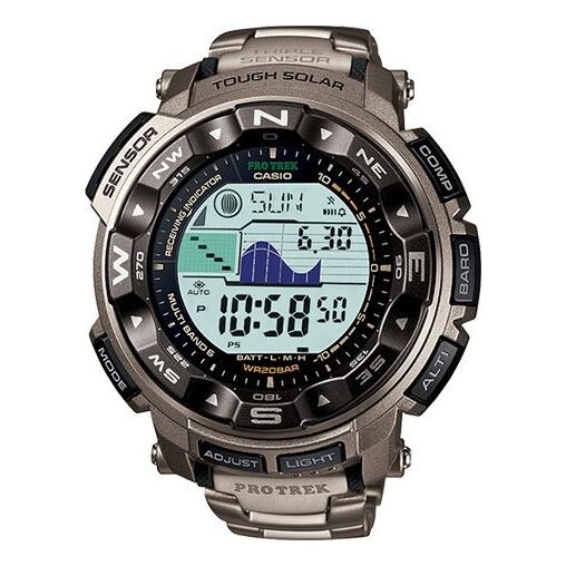 

Часы CASIO Waterproof Sports Solar Powered Mens Silver Digital, цвет silver