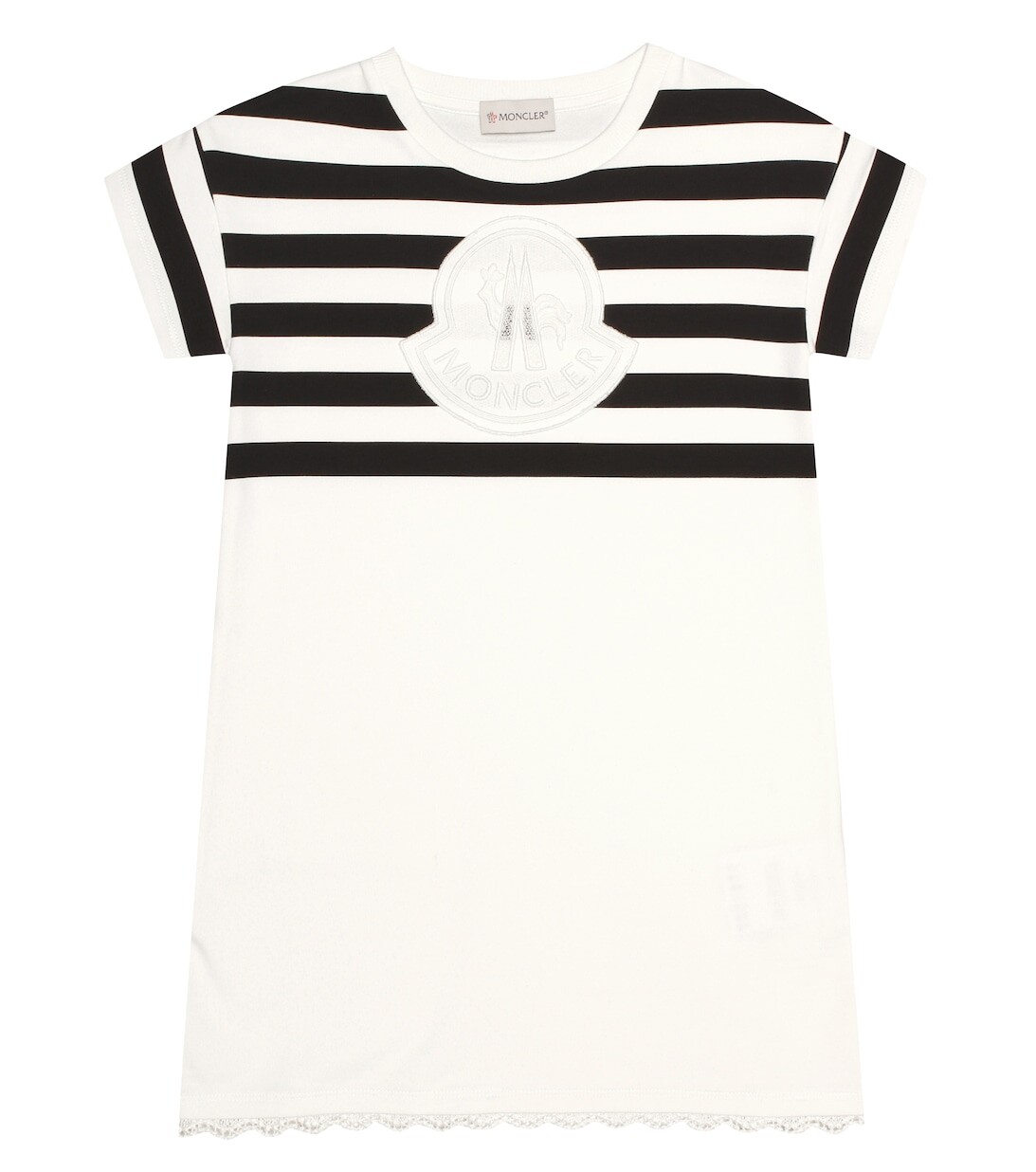 

Хлопковое платье Moncler Enfant, белый
