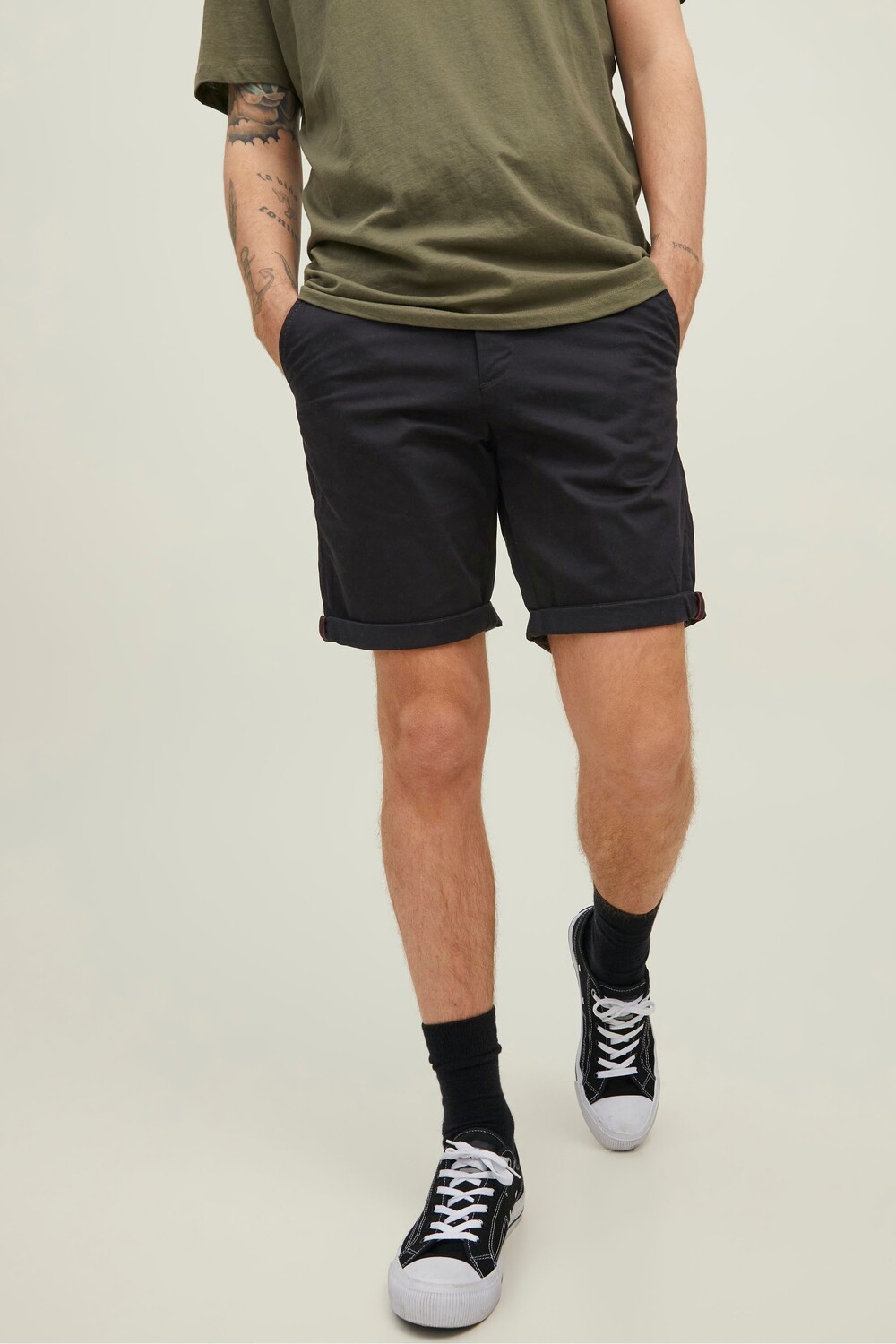 

Шорты-чиносы приталенного кроя JACK & JONES, черный