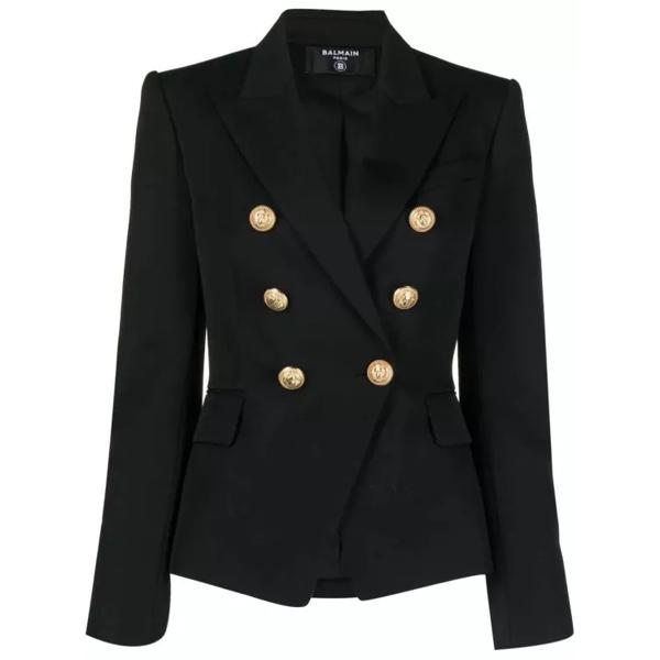 

Куртка double-breasted wool blazer Balmain, черный