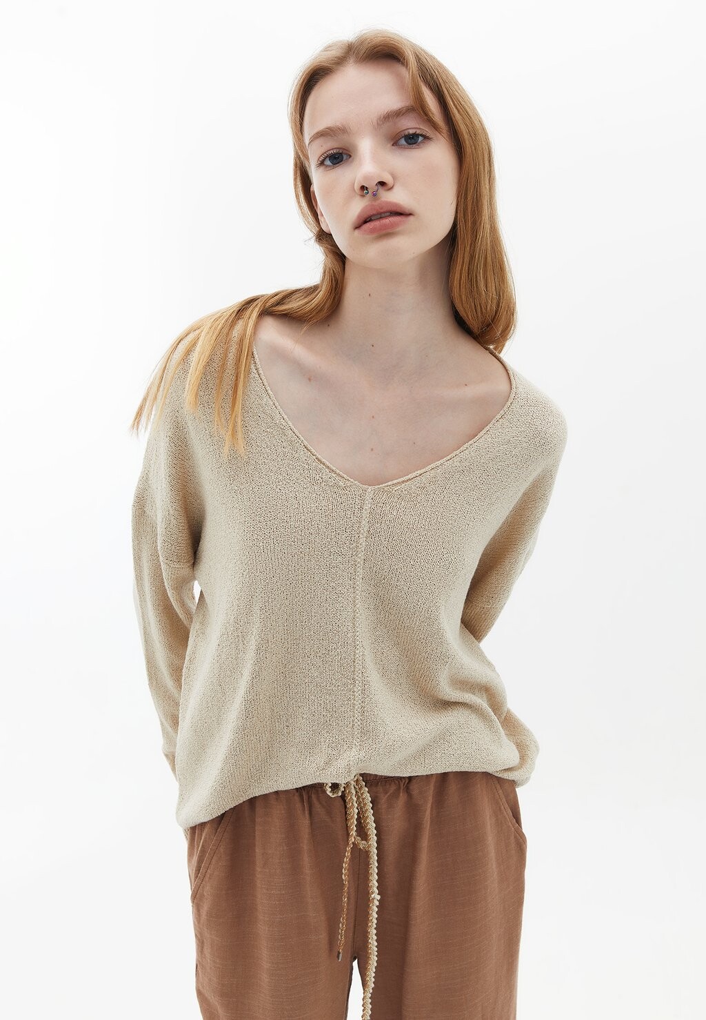 

Свитер OXXO V-Neck, французский дуб, Серый