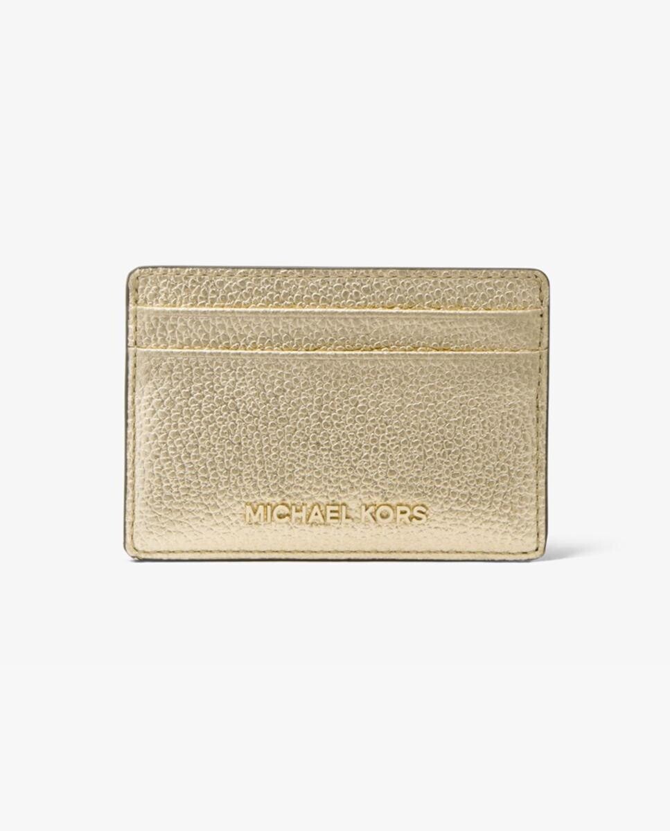 

Женская визитница из золотой кожи Michael Michael Kors, золотой
