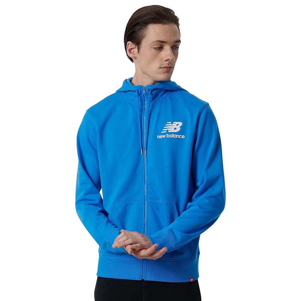 

Толстовка New Balance Essentials Stacked Full Zip, синий