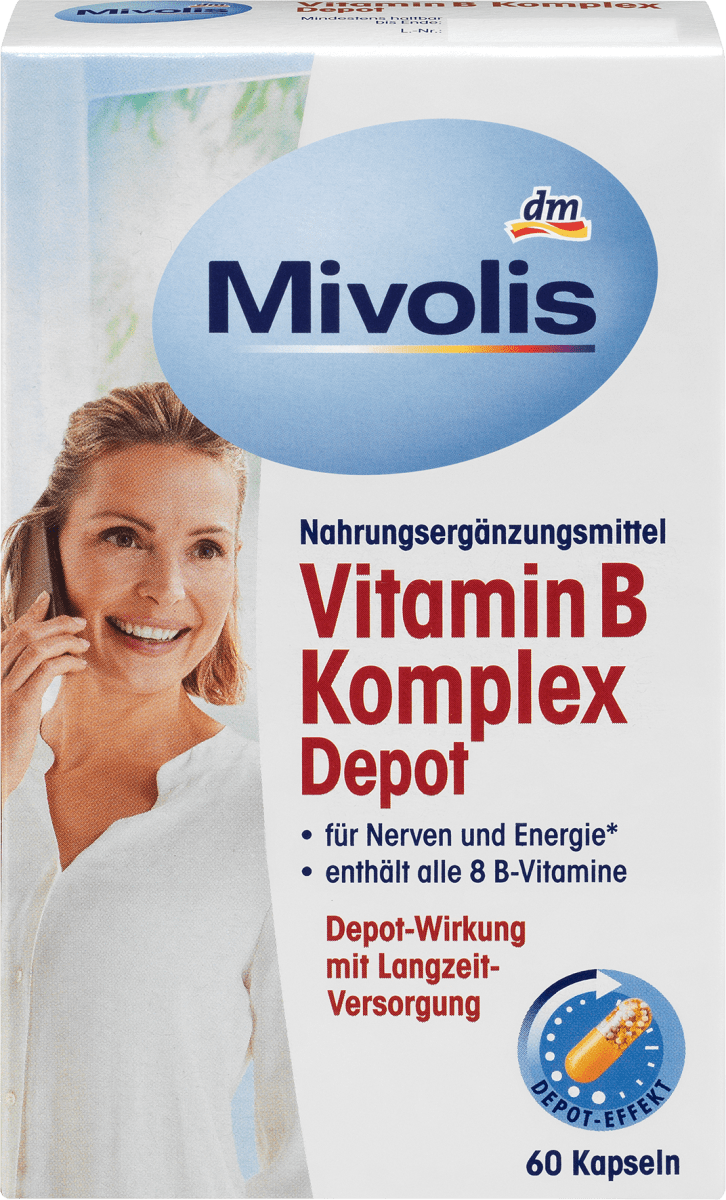 Комплекс витаминов B депо капсулы 60 штук по 33 г Mivolis
