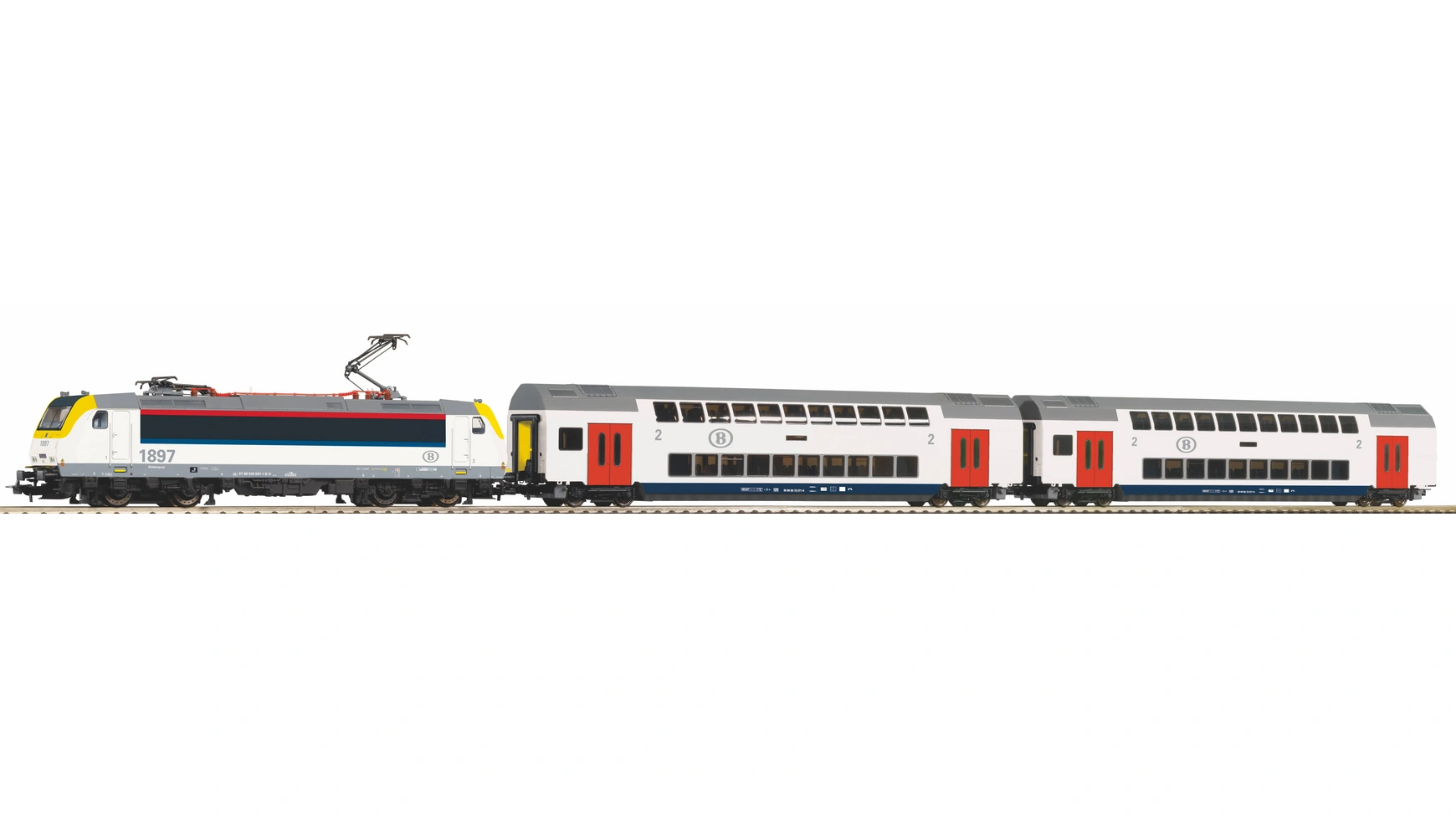 цена Piko Комплект SmartControl WLAN с подстилкой для двухэтажного пассажирского поезда SNCB