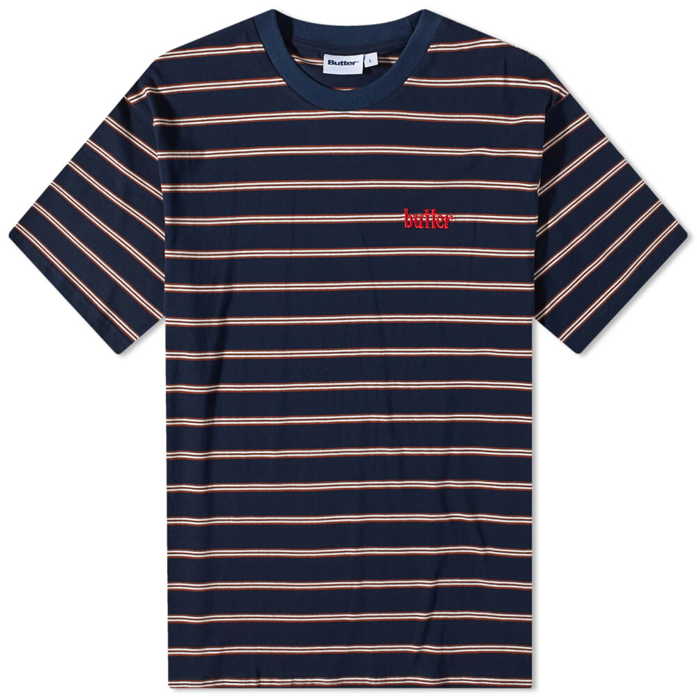 

Футболка в полоску Butter Goods Hyde, черный