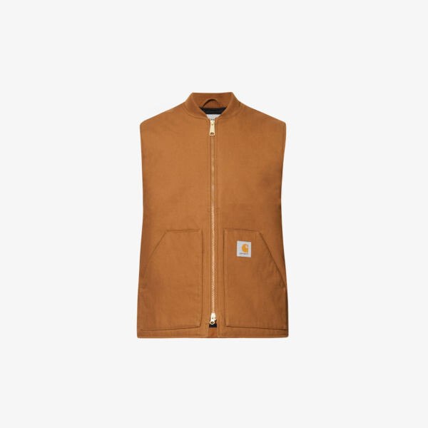 

Жилет стандартного кроя из хлопковой парусины с фирменной нашивкой Carhartt Wip, цвет hamilton brown