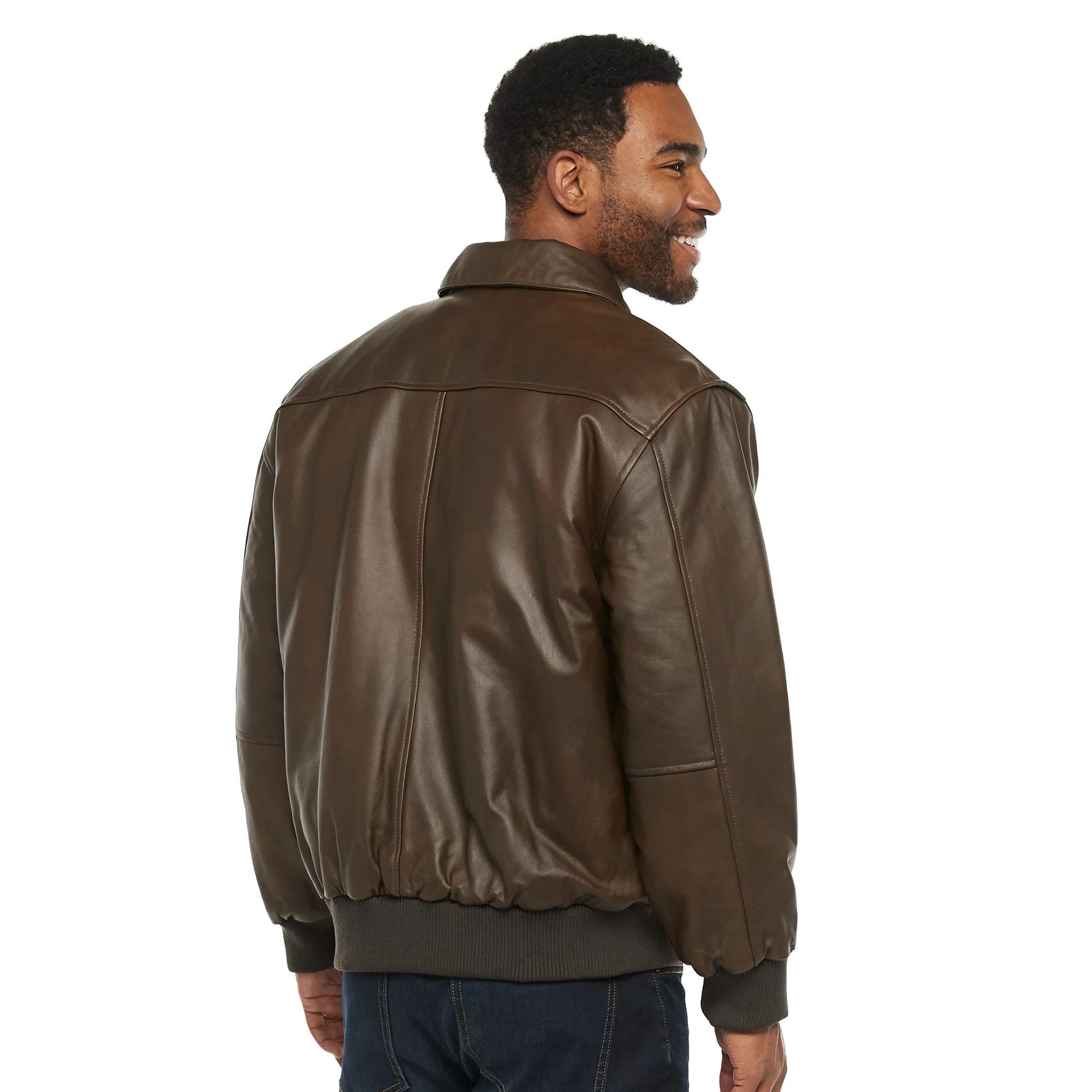 Мужская кожаная куртка с потертостями Vintage Leather