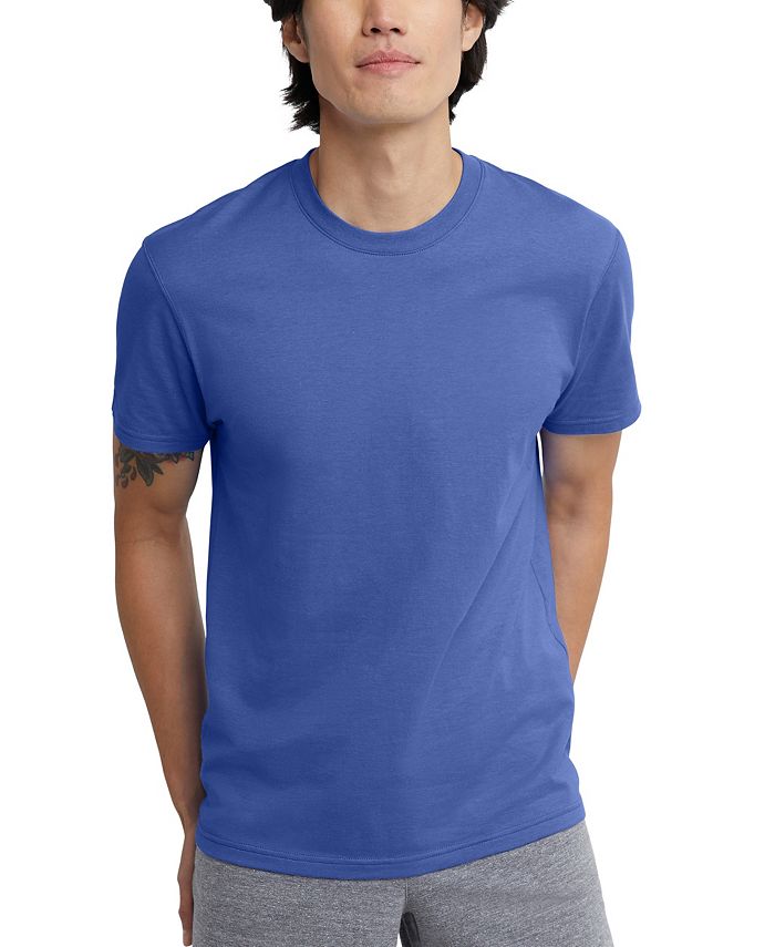 Мужская хлопковая футболка Originals с коротким рукавом Hanes, цвет Deep Forte Blue мужская хлопковая футболка originals с коротким рукавом hanes цвет deep forte blue