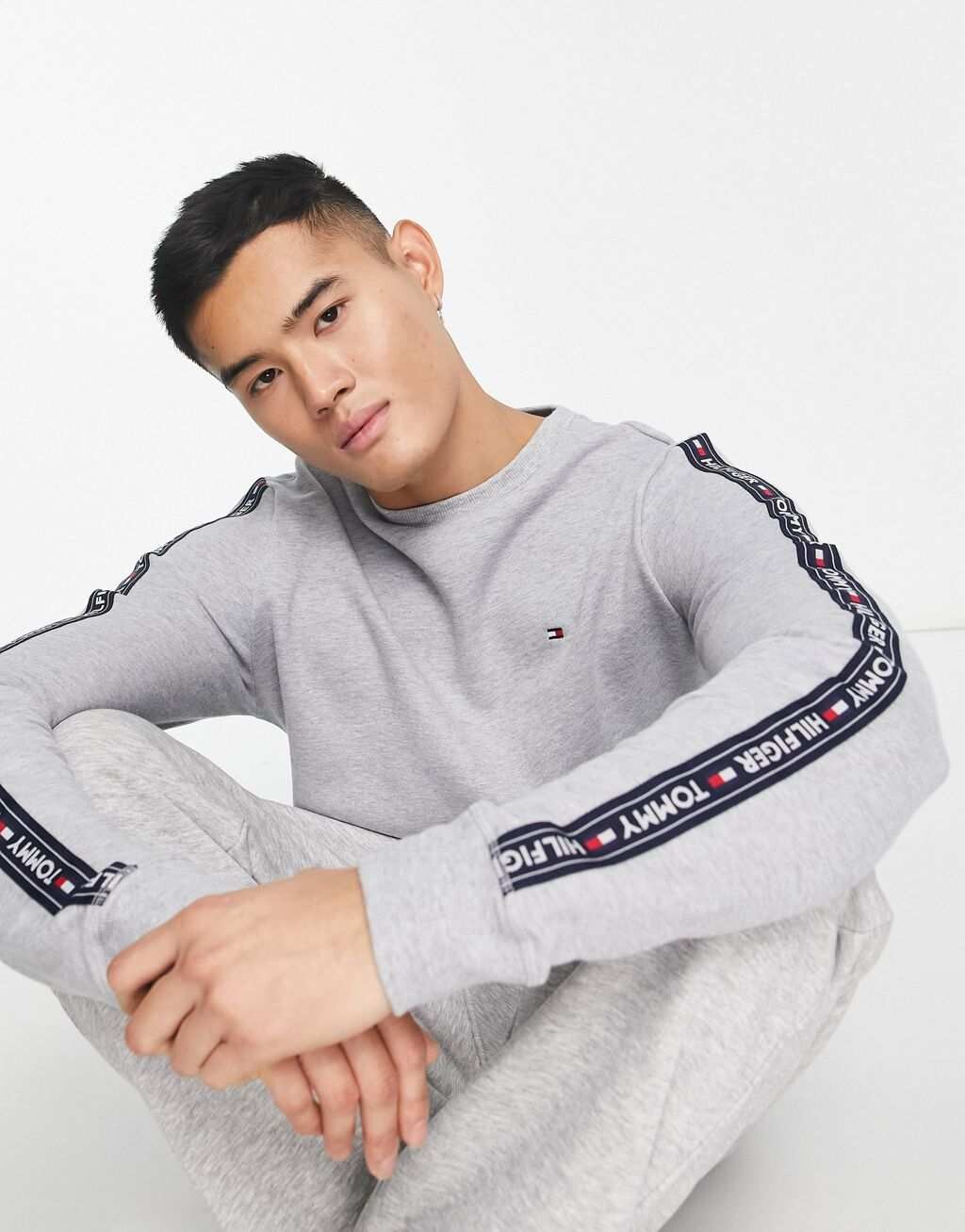 

Серая аутентичная толстовка для отдыха с логотипом Tommy Hilfiger, Серый