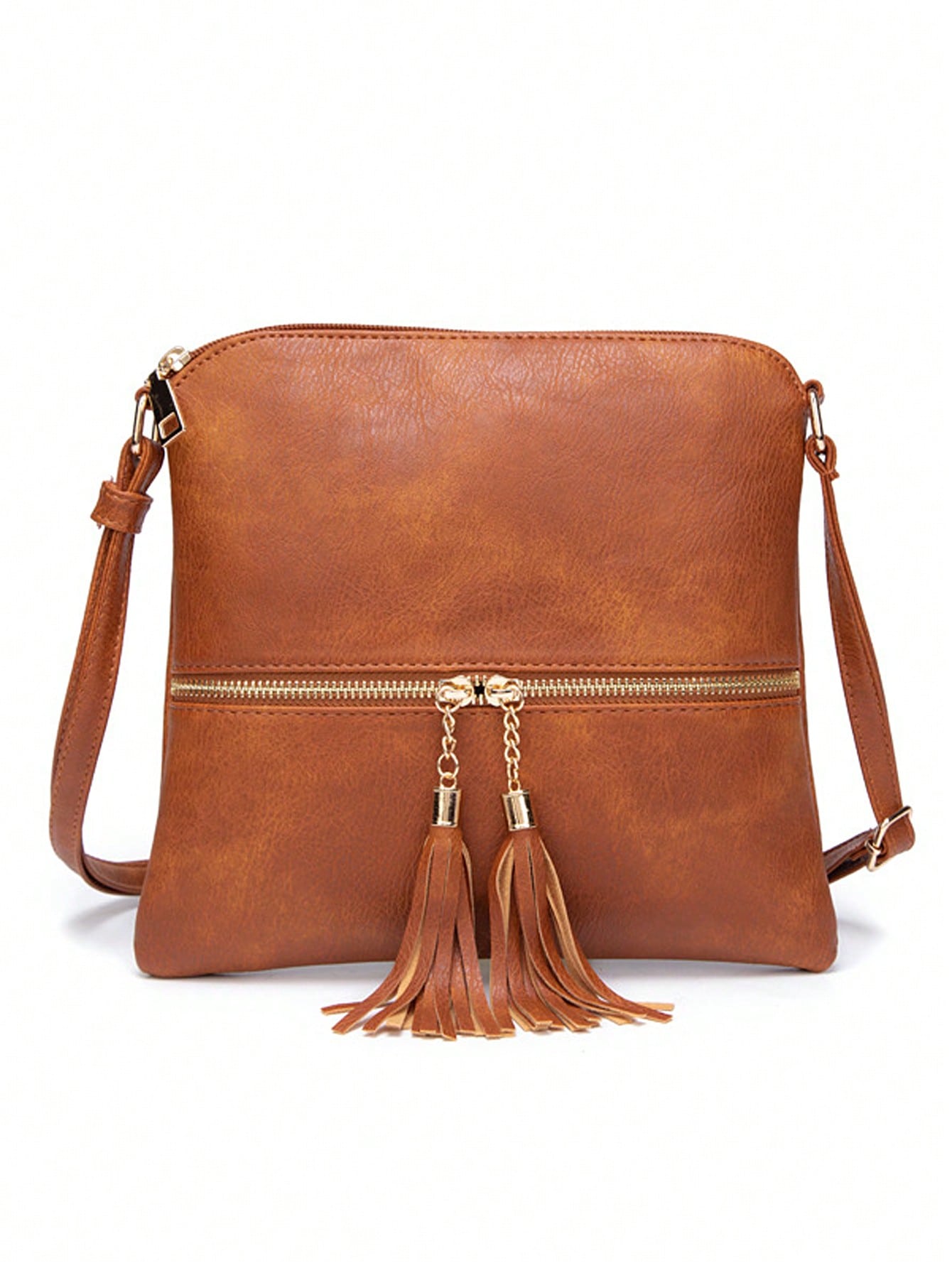 Модные легкие сумки через плечо большой вместимости для женщин, коричневый