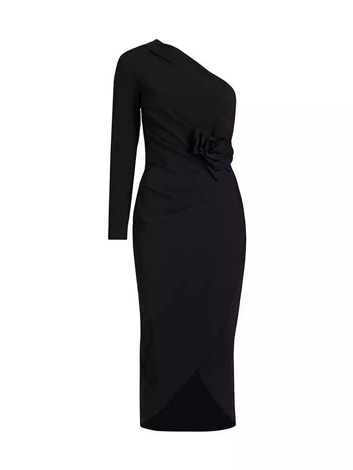

Платье миди с розеткой на одно плечо Agapios Chiara Boni La Petite Robe, черный