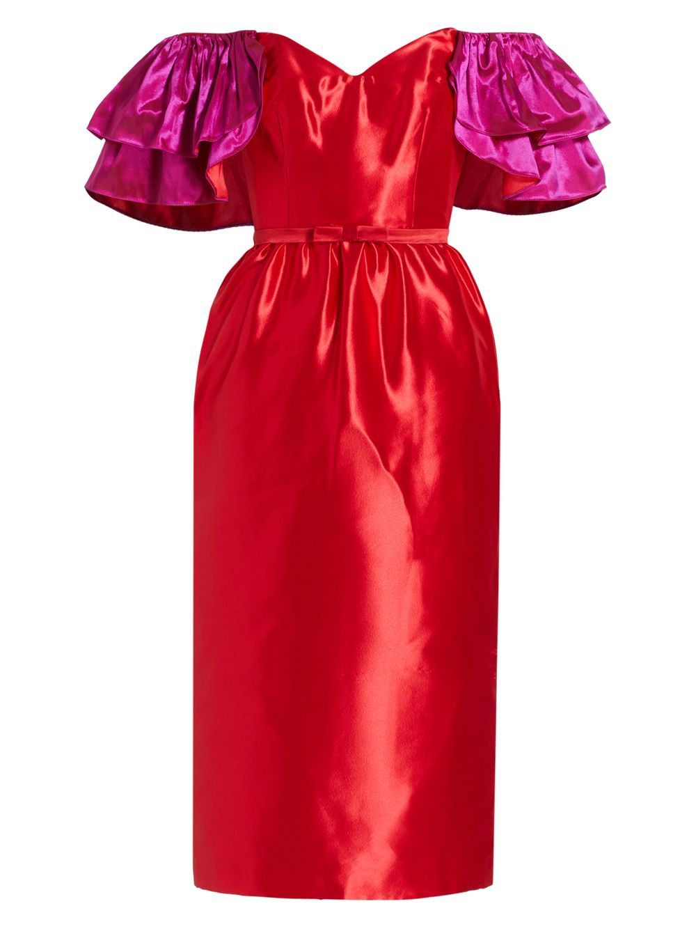 Платье Roxie с открытыми плечами Markarian, красный