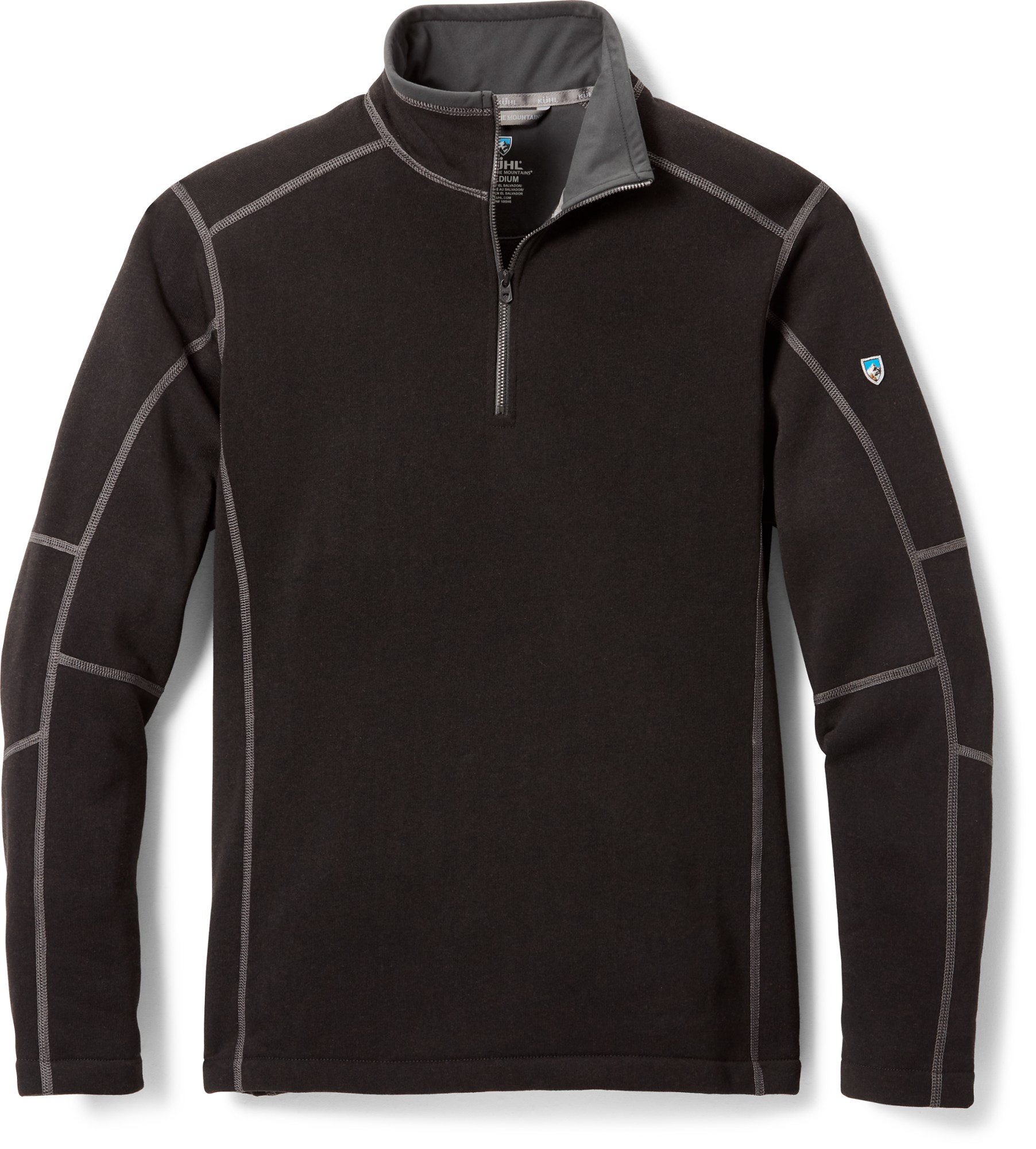 Флисовый свитер с молнией в четверть Revel — мужской KUHL, черный