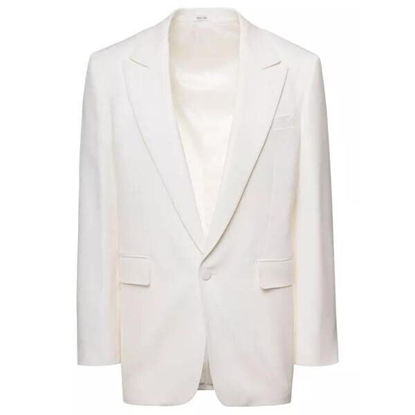 

Куртка single-breasted jacket with notched revers i Alexander Mcqueen, белый