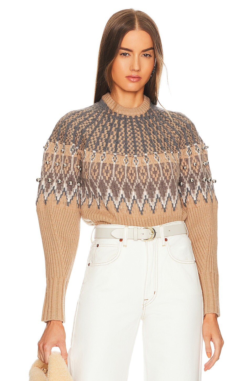 

Пуловер SIMKHAI Audree Fair Isle, цвет Maize Multi