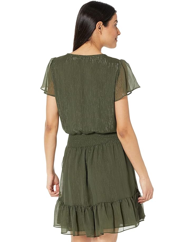 

Платье Michael Kors Crinkle Short Sleeve Wrap Dress, цвет Ivy