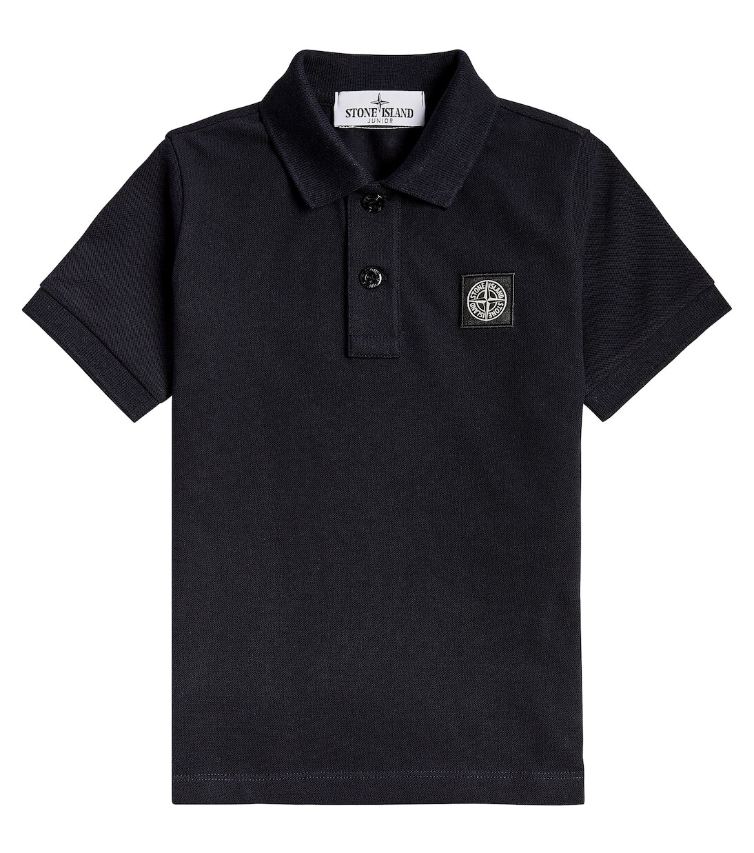 

Рубашка-поло compass из хлопкового пике Stone Island Junior, синий