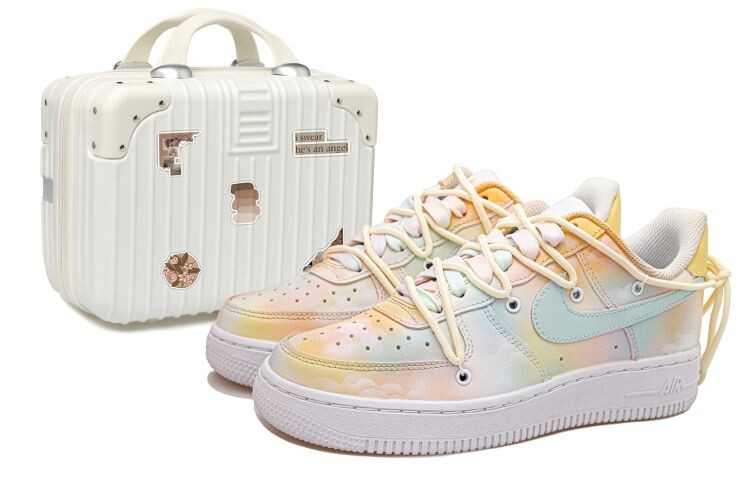 

Кроссовки для скейтбординга Air Force 1 женские с низким верхом, желтые/зеленые Nike