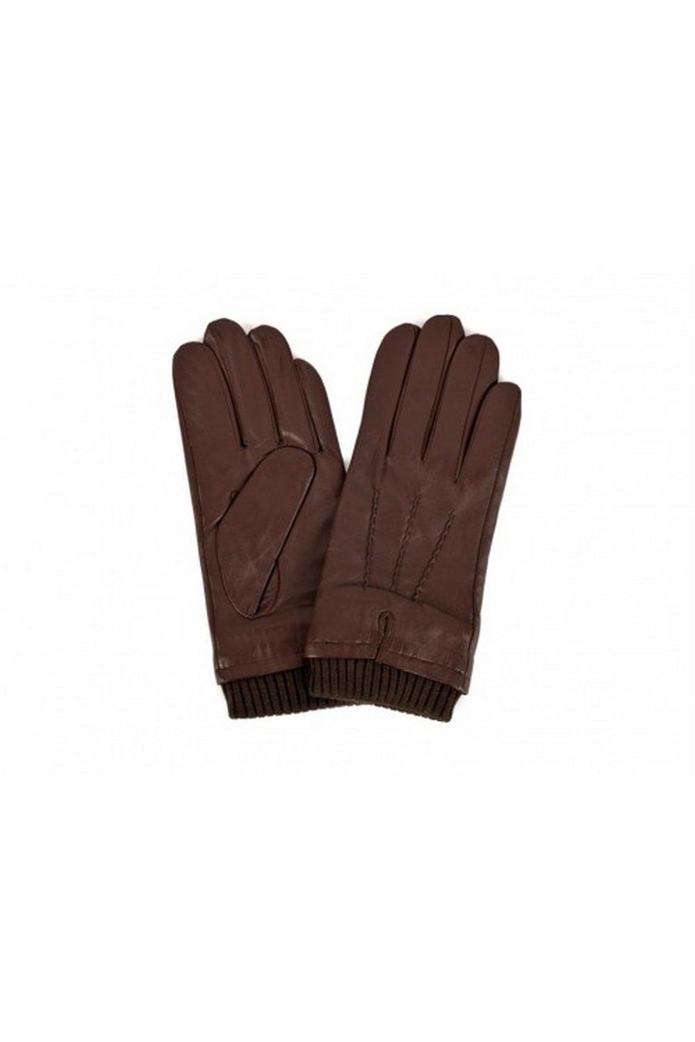 Перчатки с ребристыми манжетами Eastern Counties Leather, коричневый кожаные перчатки премиум класса с тремя точками totes шоколад
