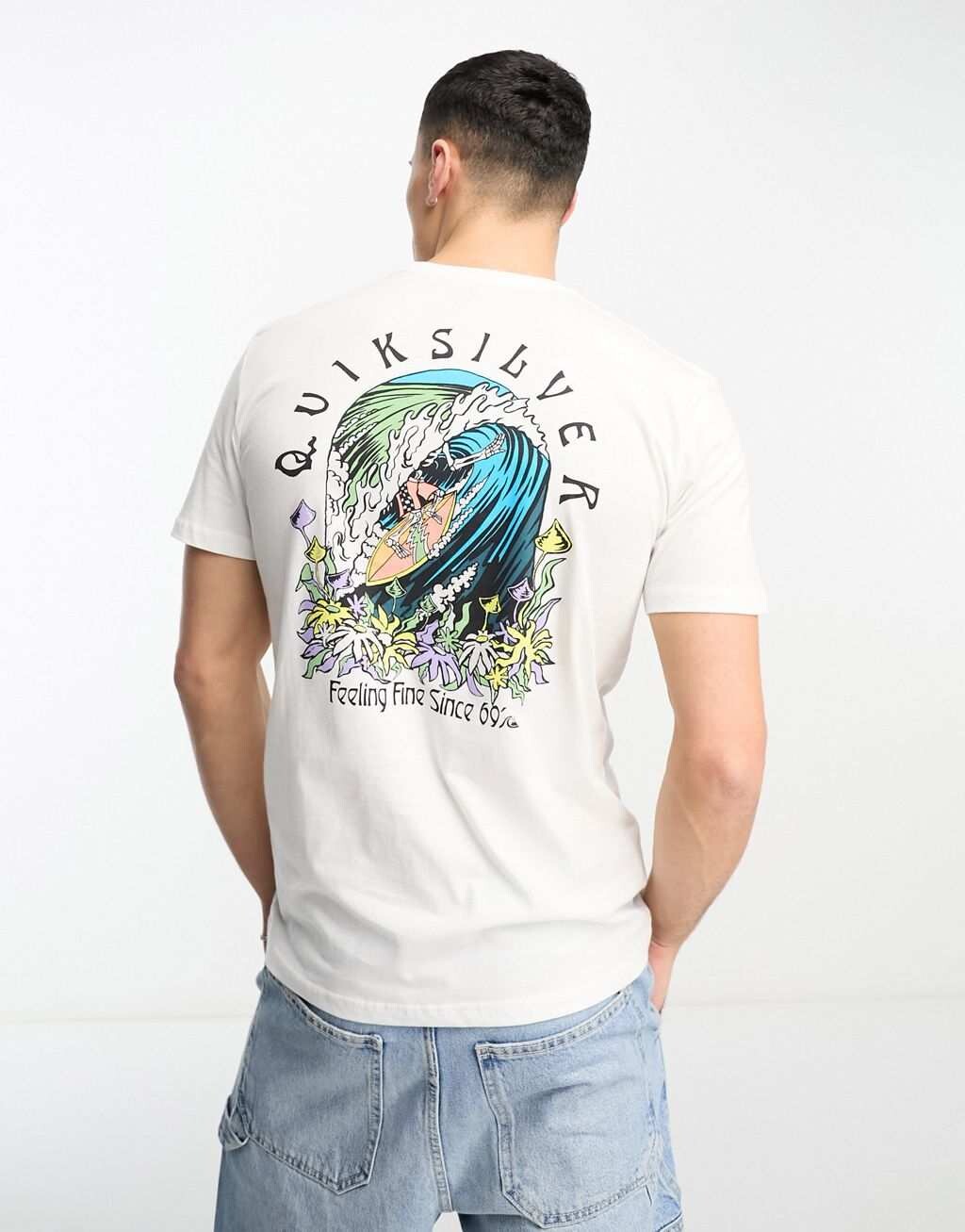 

Белая футболка Quiksilver the original бочонок