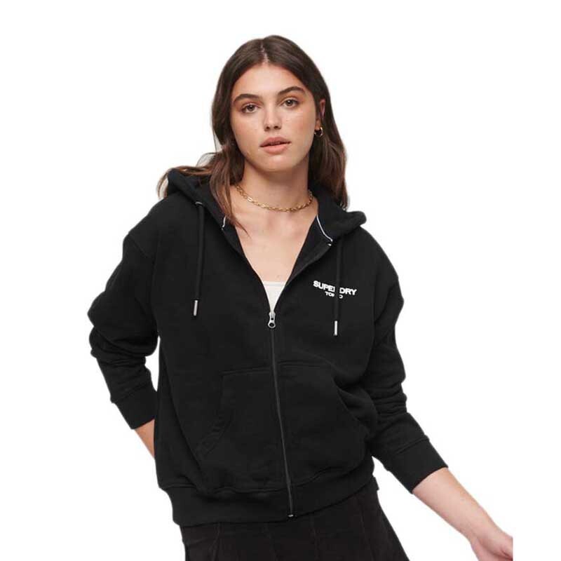 

Толстовка Superdry Sport Luxe Loose Full Zip, черный