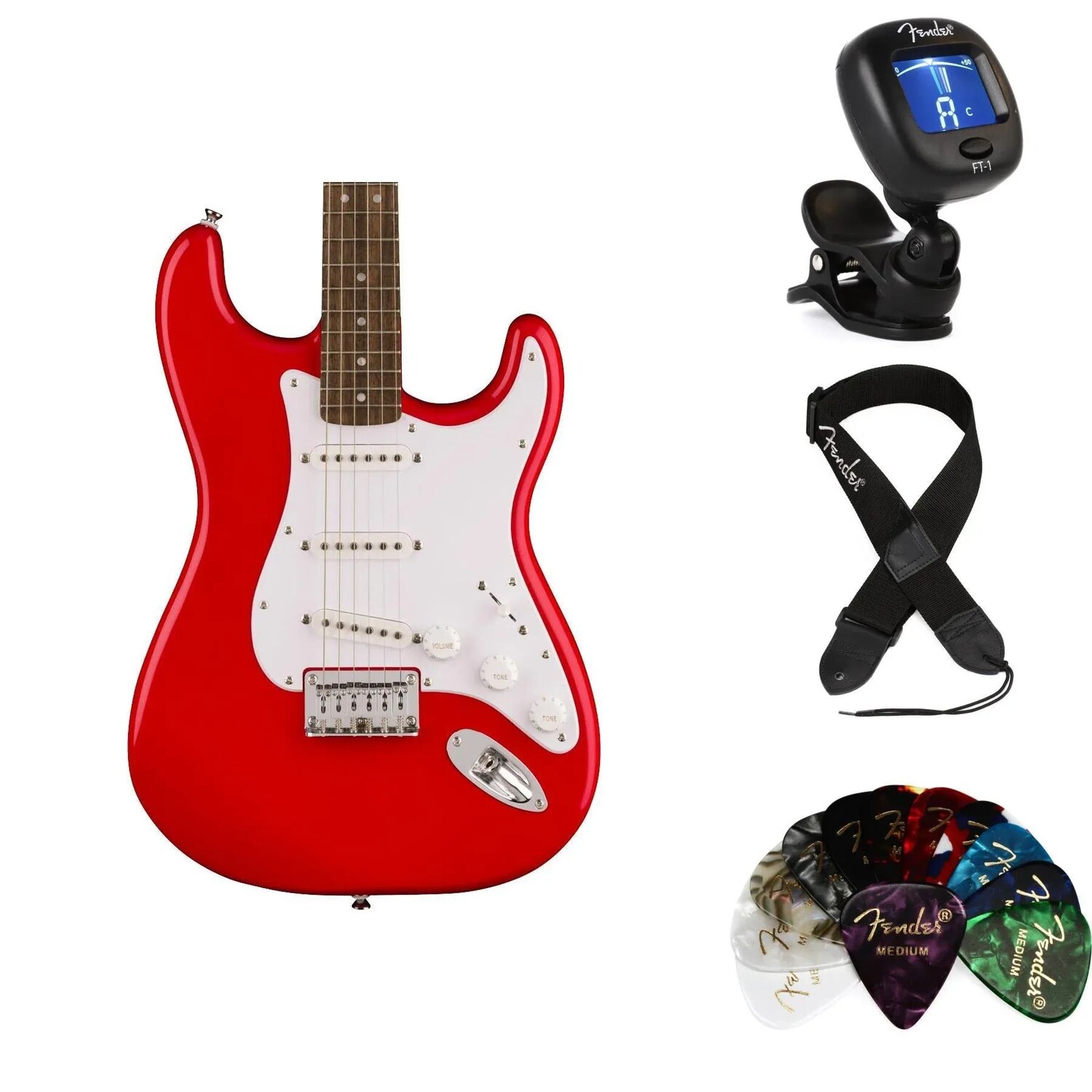 

Комплект предметов для электрогитары Squier Sonic Stratocaster HT — Torino Red