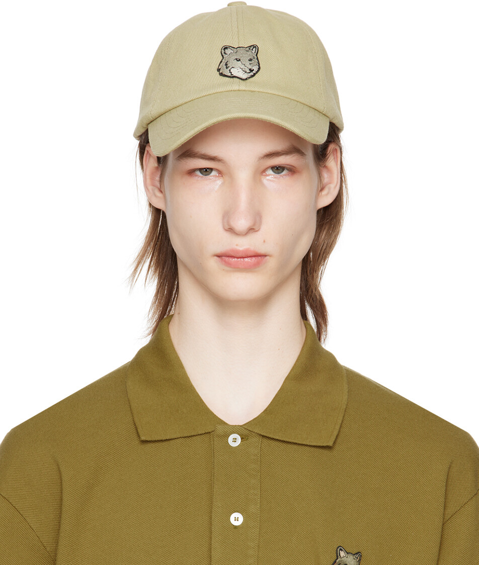 

Бежевая кепка Bold Fox Head 6P Maison Kitsune