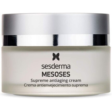 

Крем Mesoses Cream Липосомальный крем для лица с активными ингредиентами Supreme Antiaging Cream Крем против морщин для лица Аминокислоты Витамины Гиалуроновая кислота Дневной и ночной крем 50 мл Sesderma