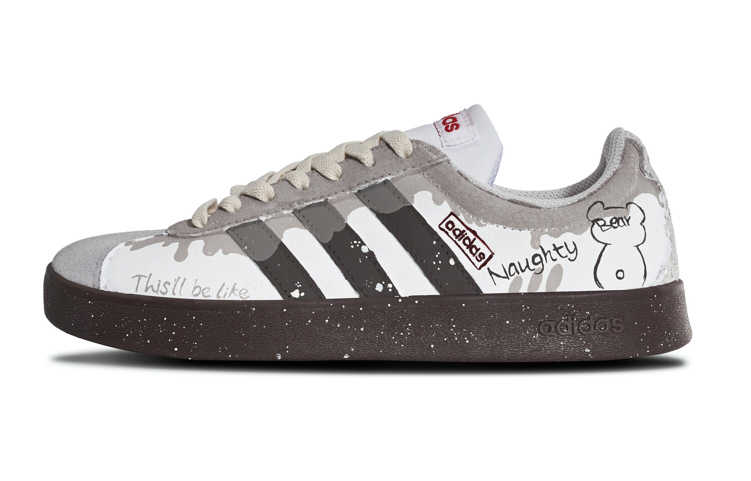 

Кроссовки adidas neo Vl Court Skateboarding Shoes Unisex Low-top Gray/Brown, светло-серый