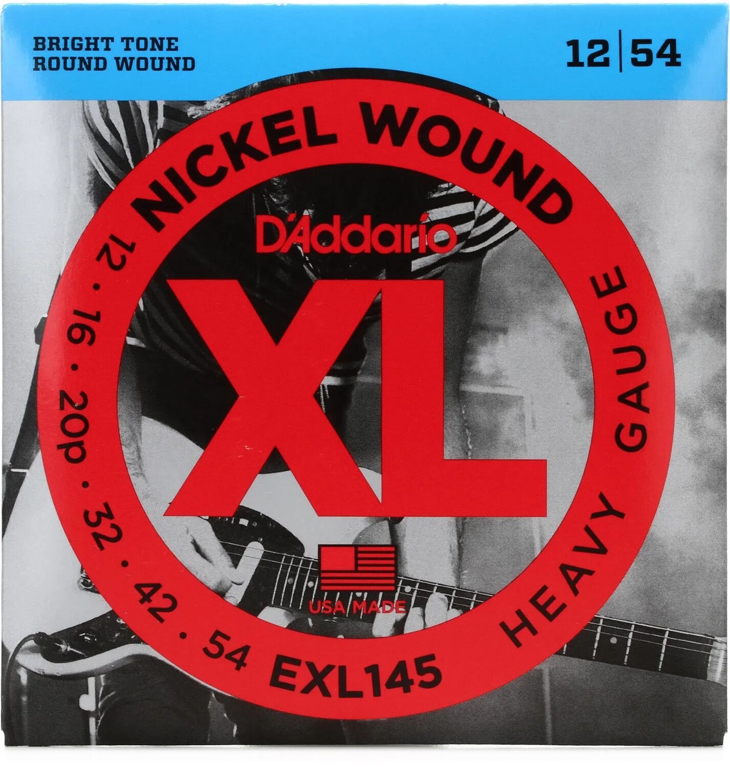 

Струны для электрогитары D'Addario EXL145XL с никелевой обмоткой - .012-.054 Heavy Plain 3rd