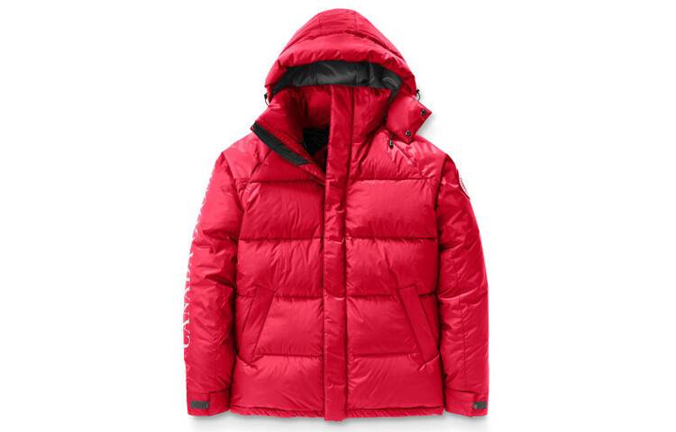 

Мужской пуховик Canada Goose, красный