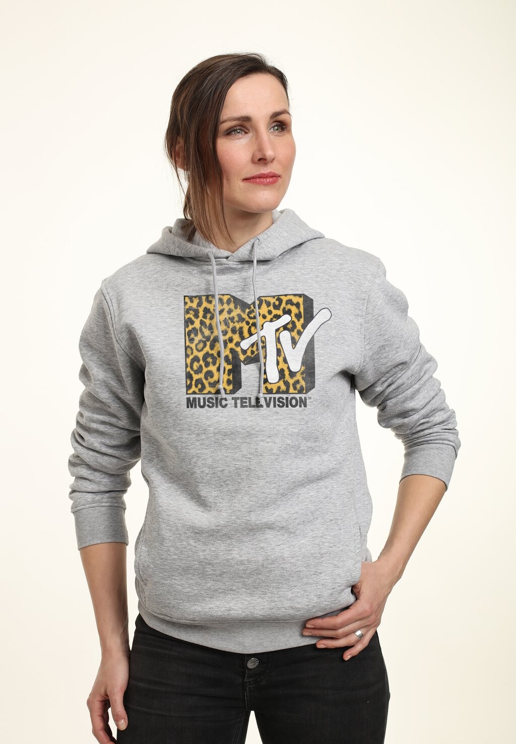 

Толстовка с капюшоном MTV CHEETA LOGO Henry Tiger, цвет Mottled Light Grey