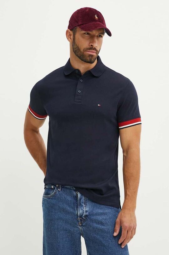 

Хлопковое поло Tommy Hilfiger, темно-синий