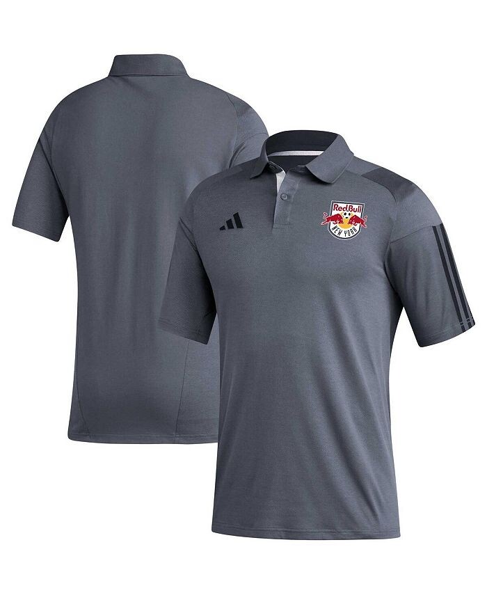 

Мужская серая рубашка-поло для тренировок New York Red Bulls 2023 adidas, серый