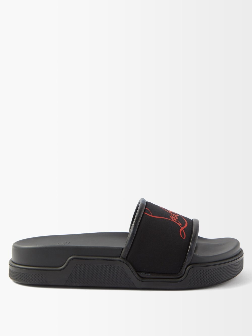 

Шлепанцы из неопрена navy pool с логотипом Christian Louboutin, черный