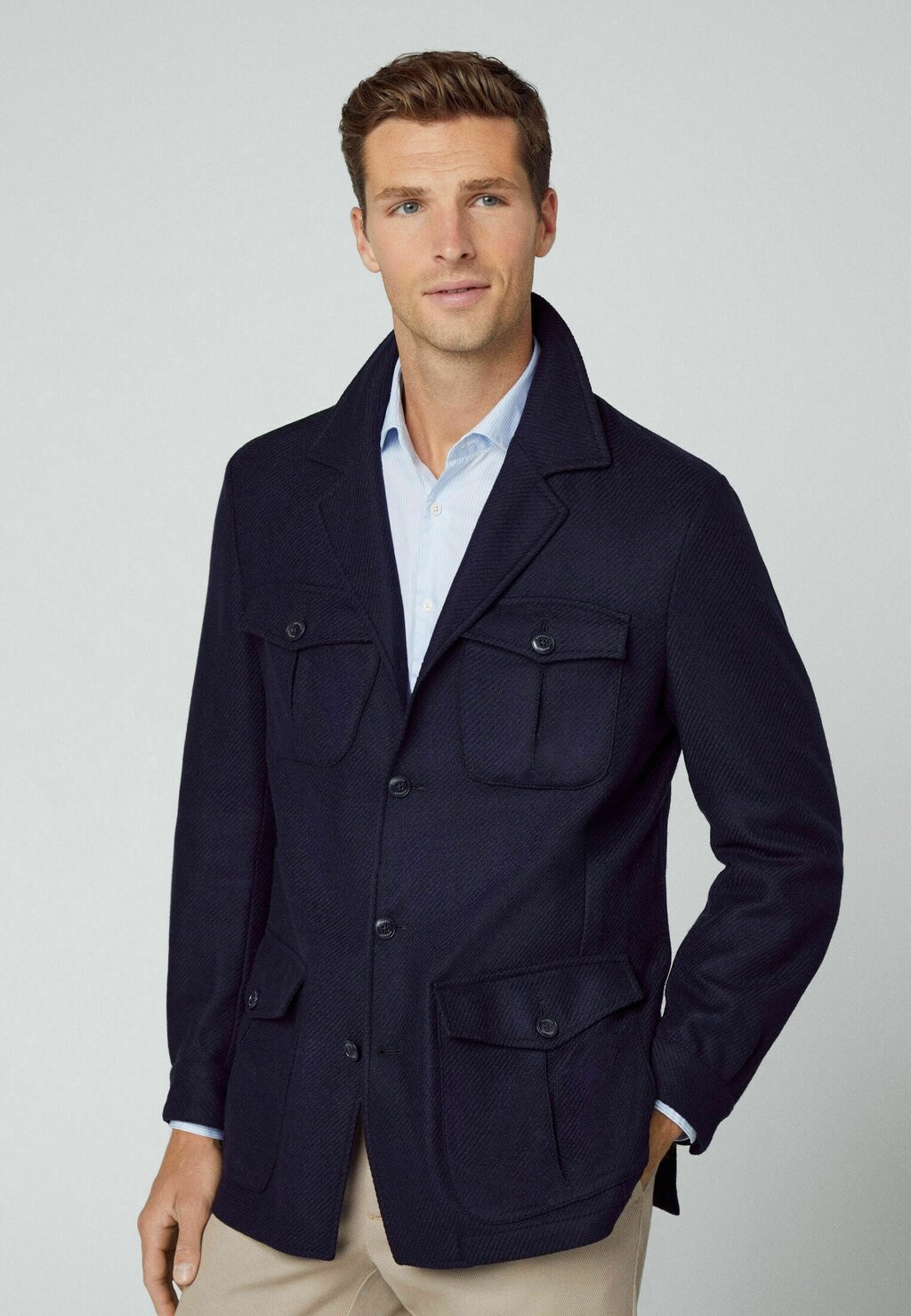 

Куртка межсезонная Soft 4 Pkt Hackett London, цвет navy