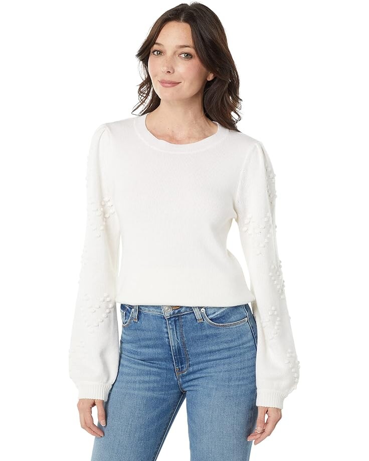 

Свитер Splendid Smitten Puff Sleeve Sweater, слоновая кость, Бежевый
