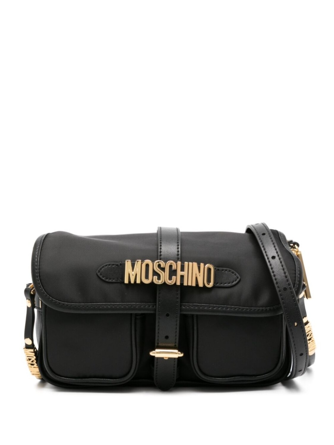 

Сумка через плечо с логотипом Moschino, черный
