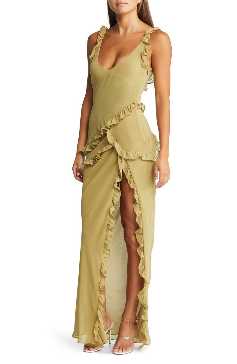 

Коктейльное платье Pixie Ruffle Georgette Body-Con HOUSE OF CB