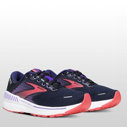 

Беговые кроссовки Adrenaline GTS 22 женские Brooks, цвет Black/Purple/Coral, Черный