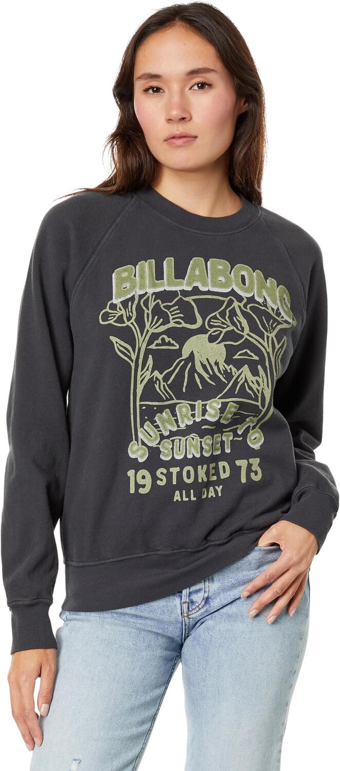 

Толстовка Here We Go Fleece Top Billabong, цвет Black Pebble