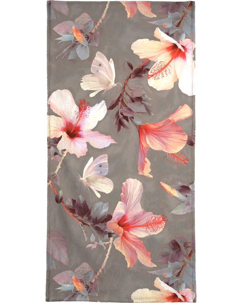 

Полотенце для ванной Juniqe Coral Hibiscus, цвет Braun & Cremeweiß