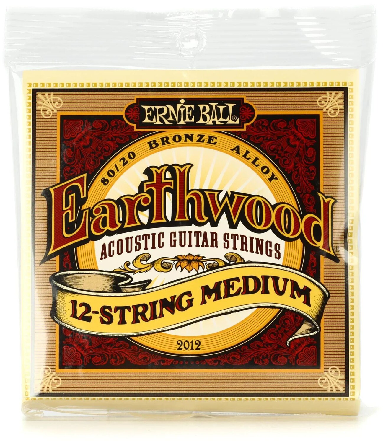 

Струны для акустической гитары Ernie Ball 2012 Earthwood 80/20 Bronze — .011-.052, средние, 12-струнные