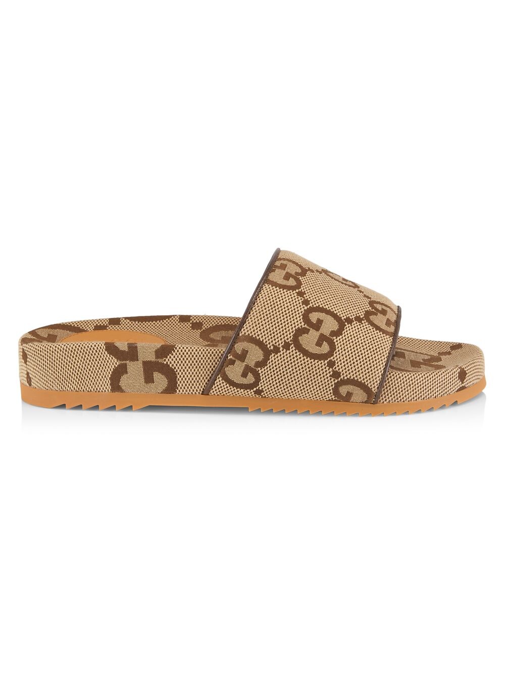 

шлепанцы с кожаной отделкой GG Gucci, коричневый