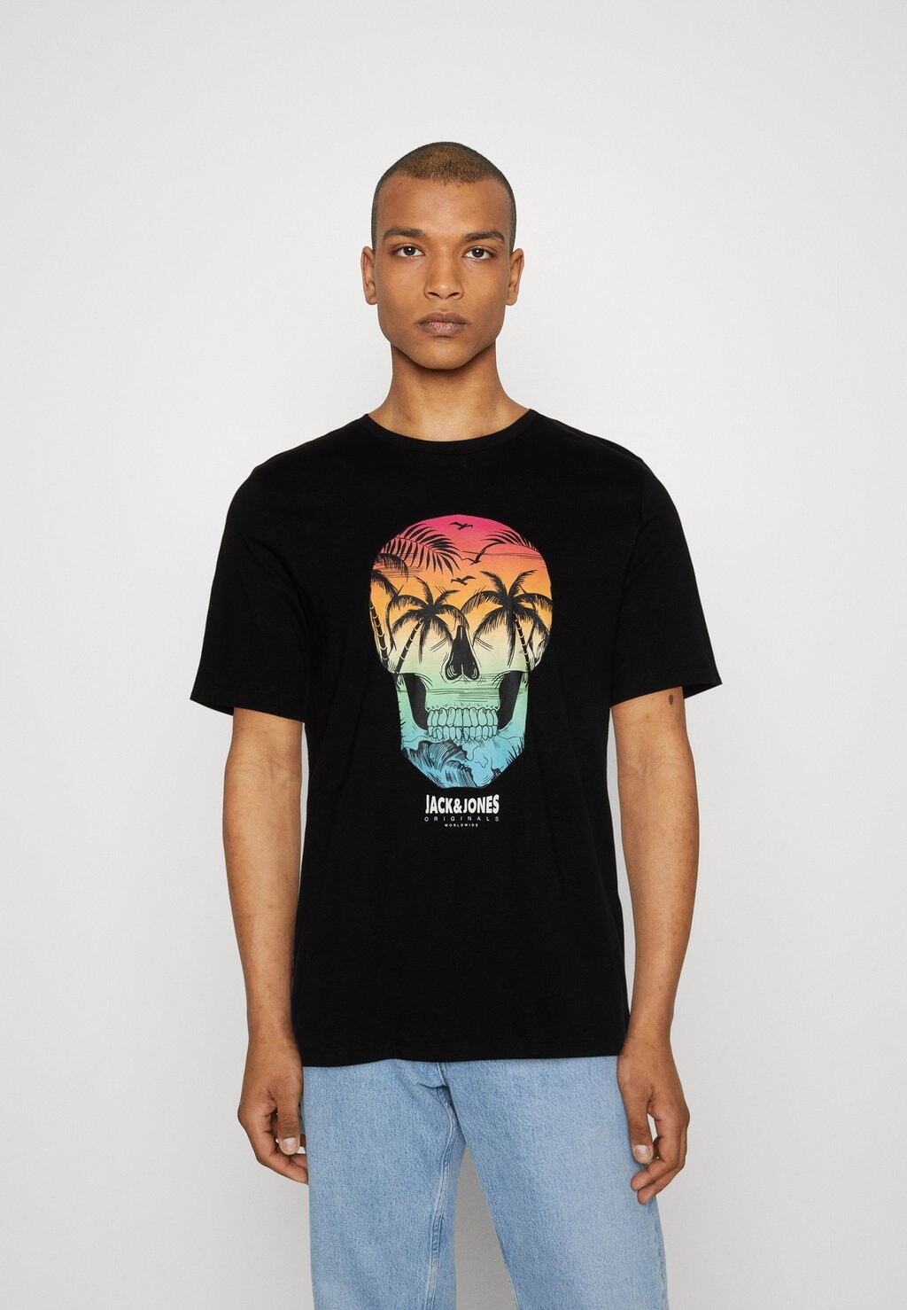 

Футболка с принтом Jack & Jones, черный