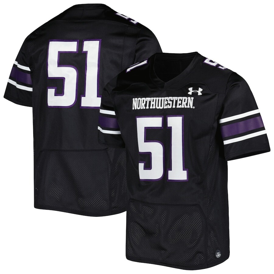 

Джерси Under Armour Northwestern Wildcats, черный