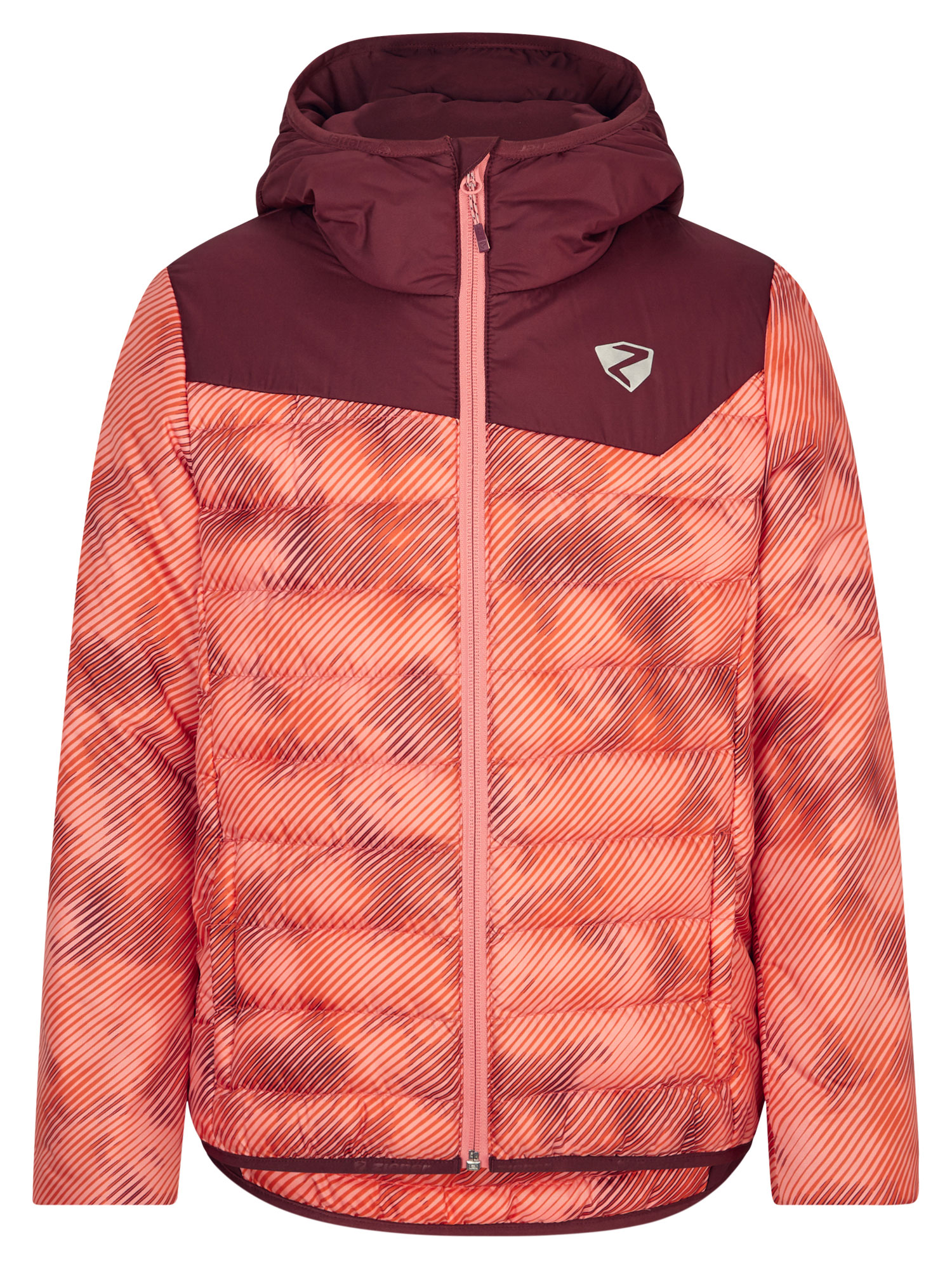 Куртка Ziener Steppjacke NADS, цвет pink stripe print