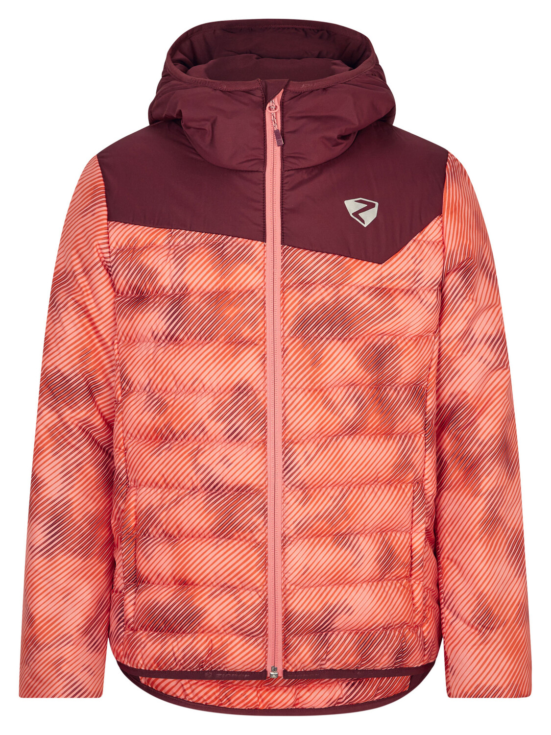 

Куртка Ziener Steppjacke NADS, цвет pink stripe print