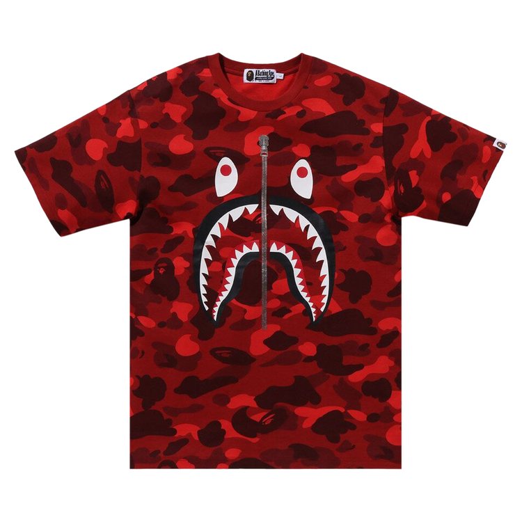 Футболка BAPE Color Camo Shark 'Red', красный футболка bape color camo tee red красный